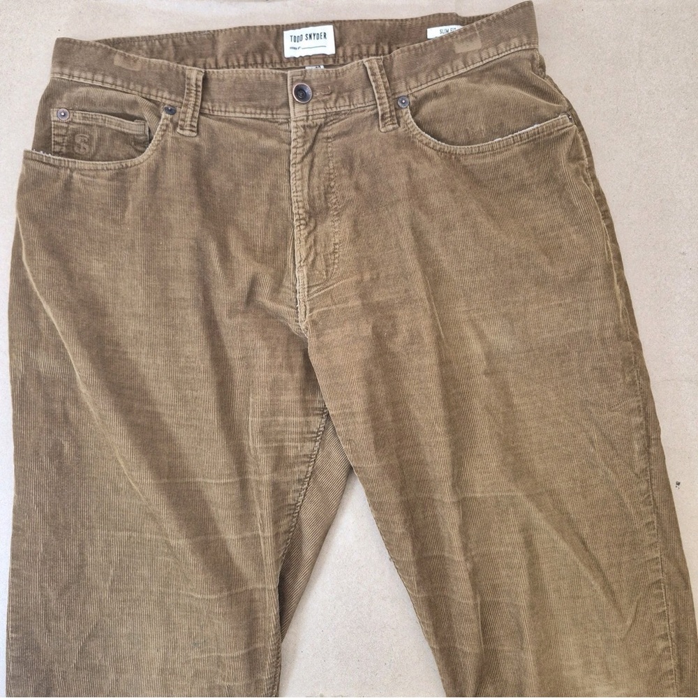 Todd Snyder Pants Men's 31 x 32 Stretch Corduroy Brown Slim Fit Straight
